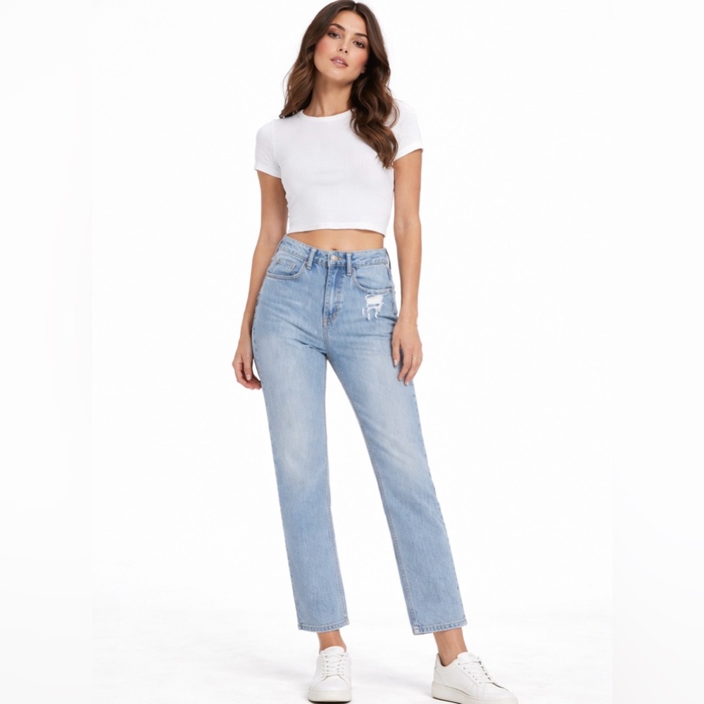 BDG Urban Outfitters Light Wash Distressed Straight Skinny Jeans Size 27💛